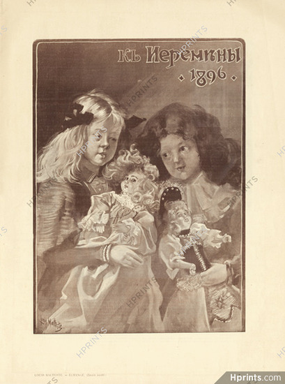 Louis Malteste 1896 L'Echange, Girls trading Dolls