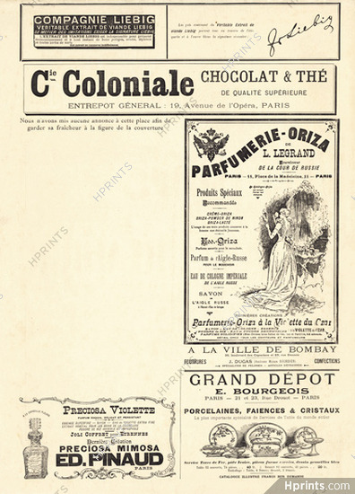 Parfumerie Oriza Legrand (Violette du Czar) & Pinaud (Preciosa) 1896