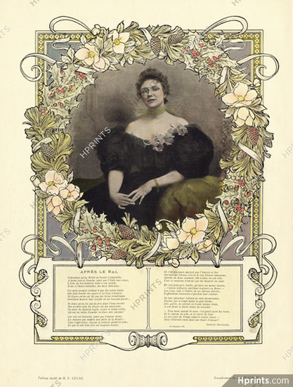H. F. Lucas 1896 Après le Bal, Encadrement de A. Giraldon