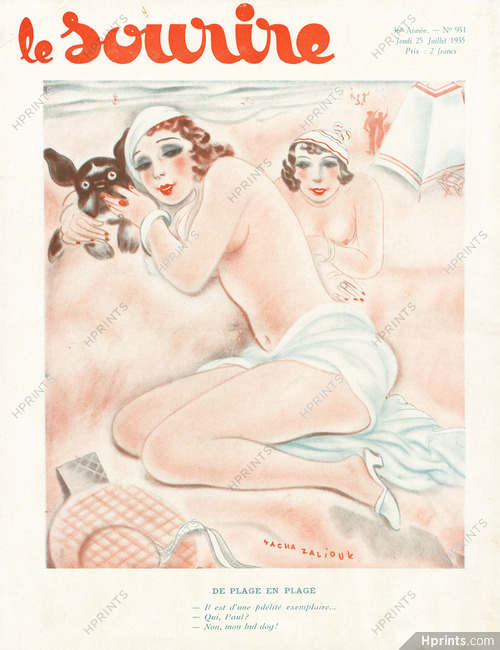 Sacha Zaliouk 1935 De Plage en Plage, French Bulldog