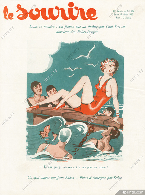 Léon Bonnotte 1935 Bathing Beauty
