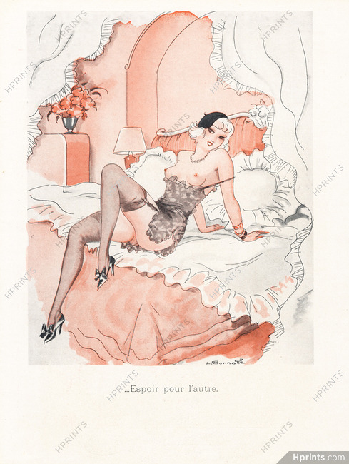 Léon Bonnotte 1935 Espoir pour l'autre, Stockings, Garter Belts