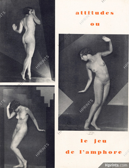 Le Jeu de l'Amphore, Attitudes 1935 Photographie Nu Art Déco