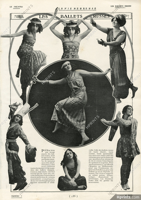 Russian Ballet 1911 "Les Ballets Russes" Fedorova, Natacha Trouhanowa, Schollar, Fokine, Vaslav Nijinsky