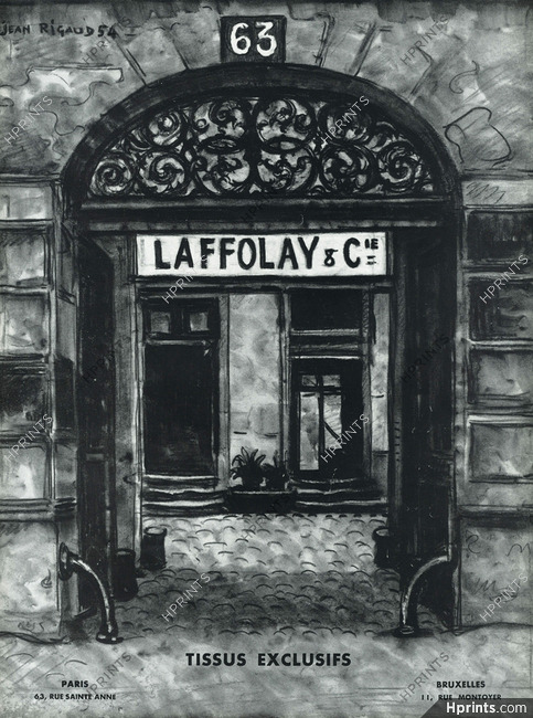 Laffolay & Cie 1954 Store, 63 rue Sainte Anne, Jean Rigaud