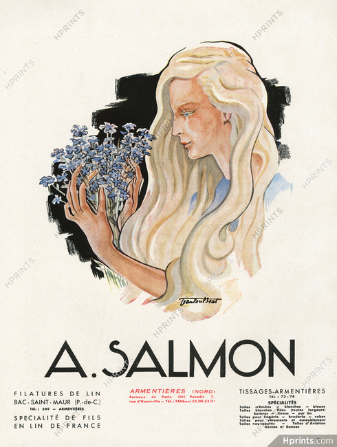 A. Salmon (Filatures de Lin) 1940s Jean Paul Bert