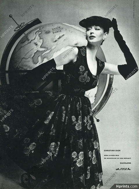 Christian Dior 1954 Summer Dress, Ducharne, Photo Guy Arsac
