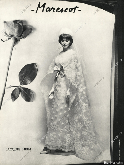 Jacques Heim 1961 Wedding Dress, Marescot, Photo J.l Guégan