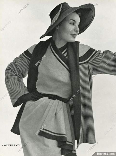 Jacques Fath 1950 Ensemble tricot, Racine