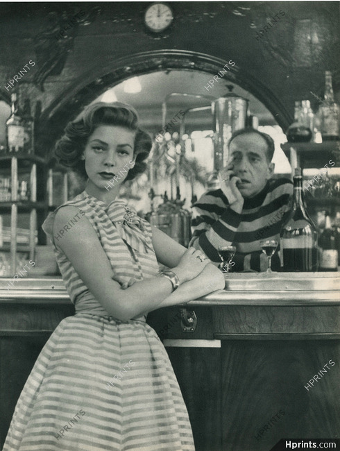 Christian Dior 1951 Bar "La Bouteille d'Or" Lauren bacall & Humphrey Boggart, Photo Richard Dormer