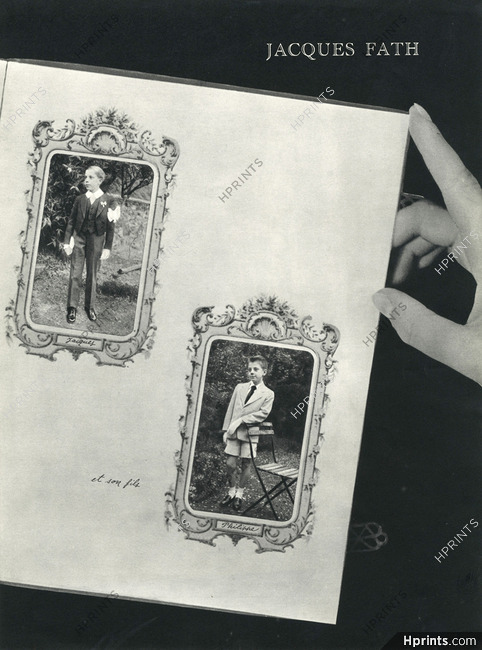 Jacques Fath 1954 Jacques et son fils Philippe, Album de Famille