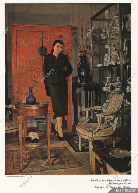 Christian Dior 1949 Tailleur en astraga noir, Alla Ilchun