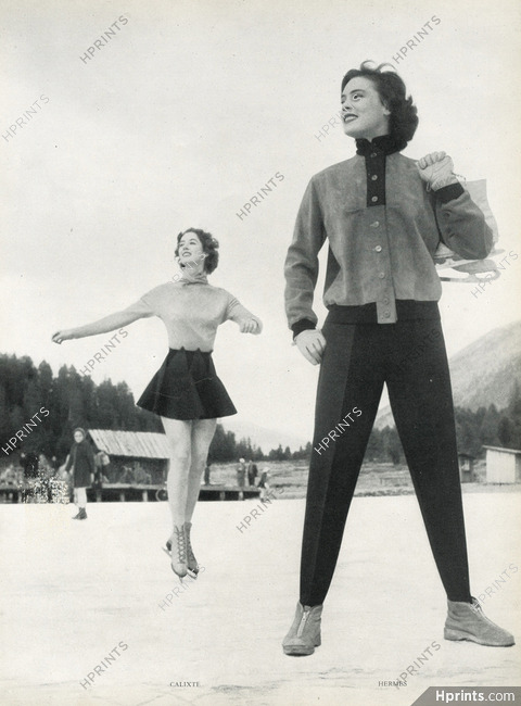 Hermès (Sportswear) & Calixte 1954 Ice Skating