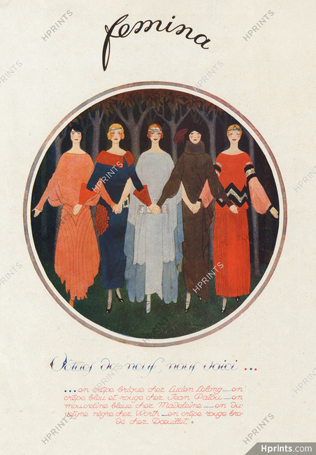 Edouard Marty 1922 Lucien Lelong, Jean Patou, Worth, Doeuillet, Dresses