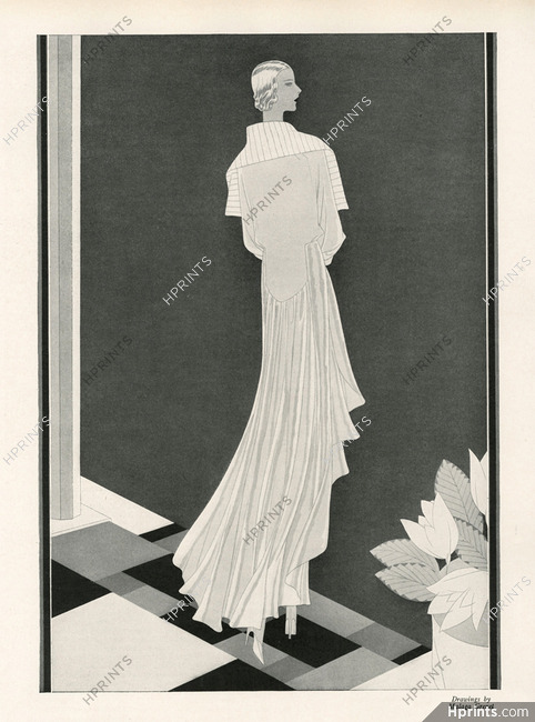 Madeleine Vionnet 1930 Velvet, Ermine, Evening Gown, Malaga Grenet