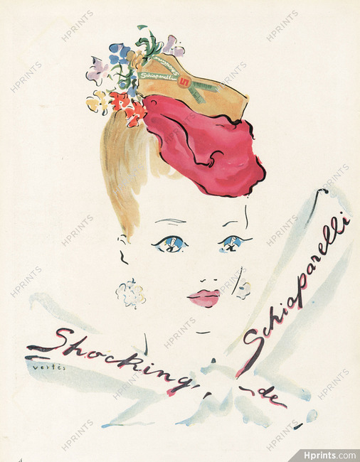 Schiaparelli (Perfumes) 1946 Shocking, Marcel Vertès