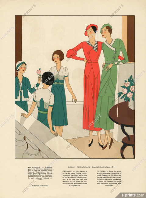 Aine-Montaillé, Fairyland 1932 Sport dresses and Lingerie, AGB (Art Goût Beauté)