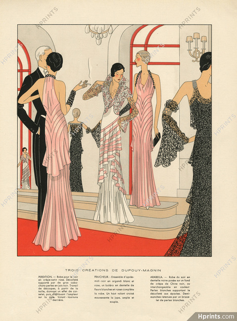 Dupouy-Magnin 1932 Evening Gowns, AGB (Art Goût Beauté)