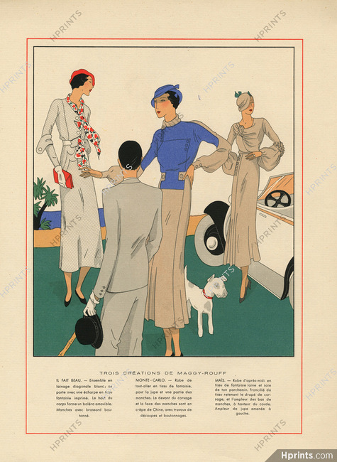 Maggy Rouff 1932 Robes en lainage, wool dresses, AGB (Art Goût Beauté)