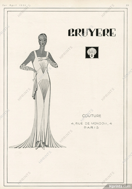 Bruyère 1930 Evening Gown, 4 rue de Mondovi