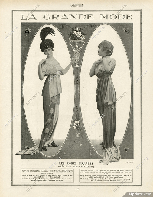 Margaine-Lacroix 1914 Draped Dresses, Photo Talbot