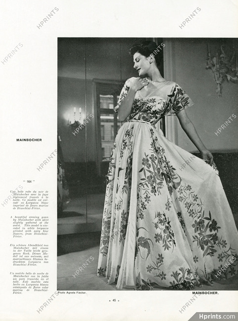 Mainbocher 1939 Organza imprimé, Bianchini Férier, Evening Gown, Photo Agneta Fischer