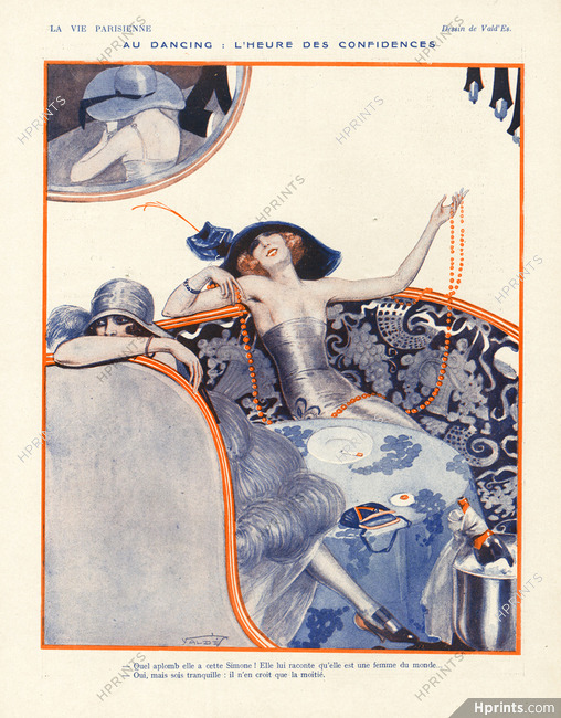 Vald'es 1922 Au Dancing, confidences, Cabaret, Elegantes