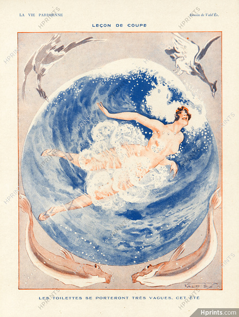 Vald'es 1920 Bathing Beauty, Nude