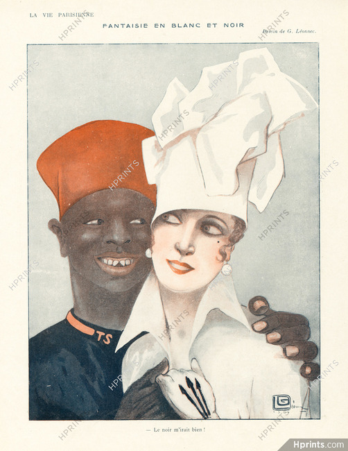 Léonnec 1916 ''Fantaisie en Blanc et Noir'' Tirailleurs sénégalais, TS, Première Guerre Mondiale