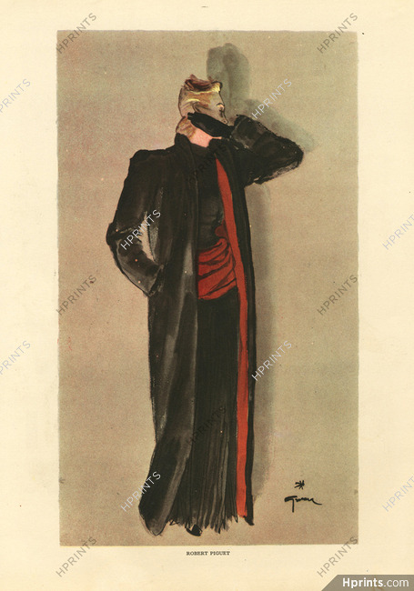 Robert Piguet 1946 Evening Gown & Coat René Gruau Fashion Illustration