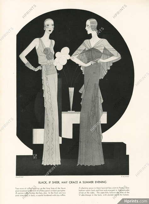Jean Patou 1931 2 Evening Gowns, Reynaldo Luza