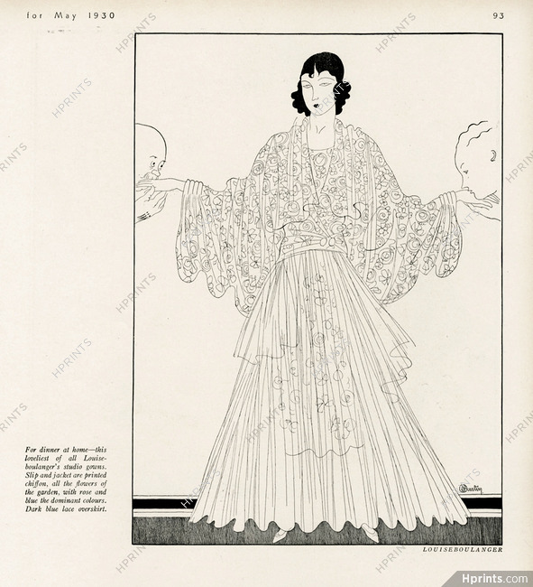 Louiseboulanger's studio gown 1930 dinner dress, Charles Martin
