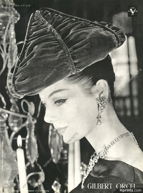 Gilbert Orcel 1960 Velvet Hat, Photo Jean-Paul Cadé