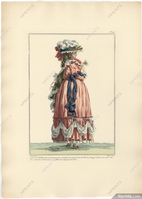 Galerie des Modes et Costumes Français 1912 Claude-Louis Desrais, Emile Lévy Editor "Chemise à la Floricourt"