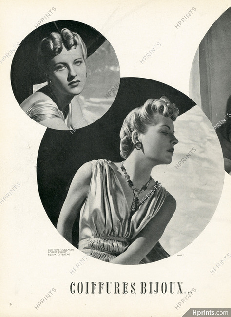 Ostertag 1937 Necklace, Robert Piguet, Guillaume (hairstyle), Photo Horst,