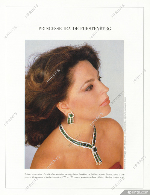 Alexandre Reza 1984 Princesse Ira de Furstenberg, photo François Lamy