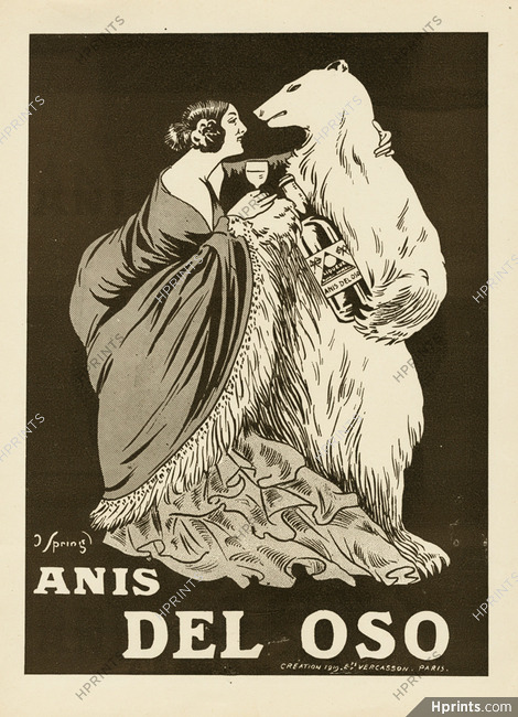 Anis del Oso (Drink) 1920 Création Ets Vercasson