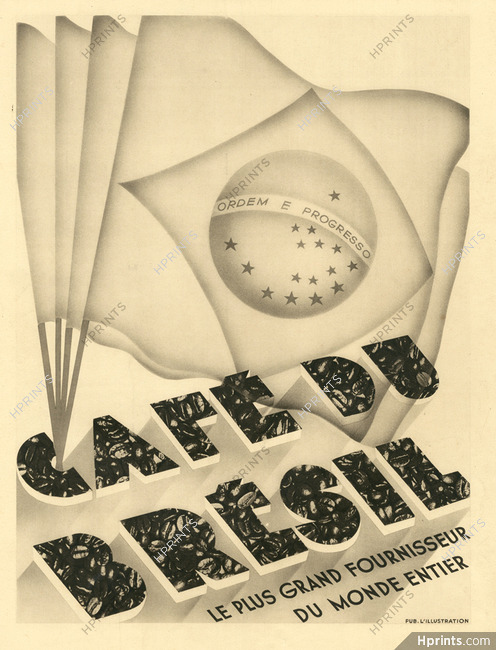 Café du Brésil 1936 Ordem E Progresso