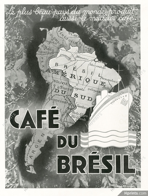 Café du Brésil 1935 Coffee Transatlantic Liner
