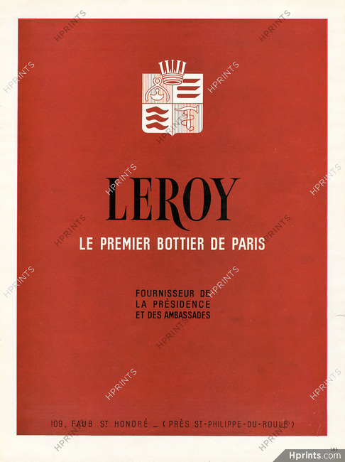 Leroy (Shoes) 1947 Faubourg Saint Honoré