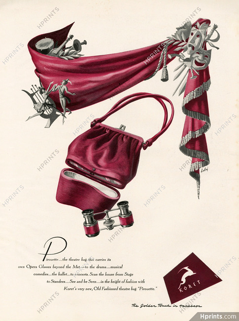 Koret (Handbags) 1948 Old fashioned Theatre bag