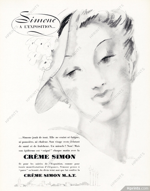 Crème Simon 1937 Henri Sjoberg, Portrait