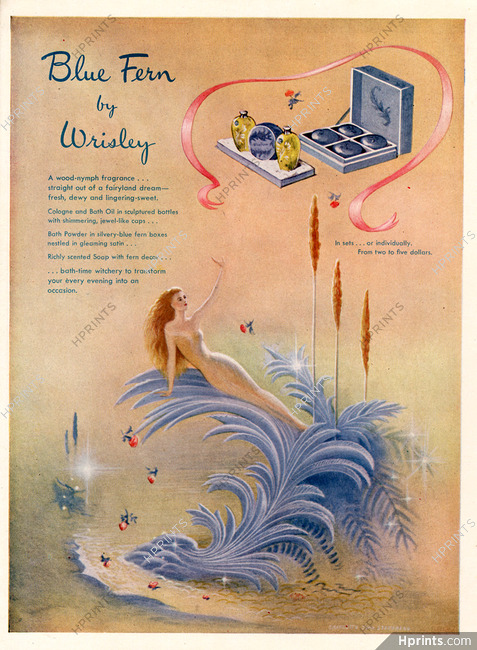 Wrisley (Cosmetics) 1947 Soap, Bath Powder