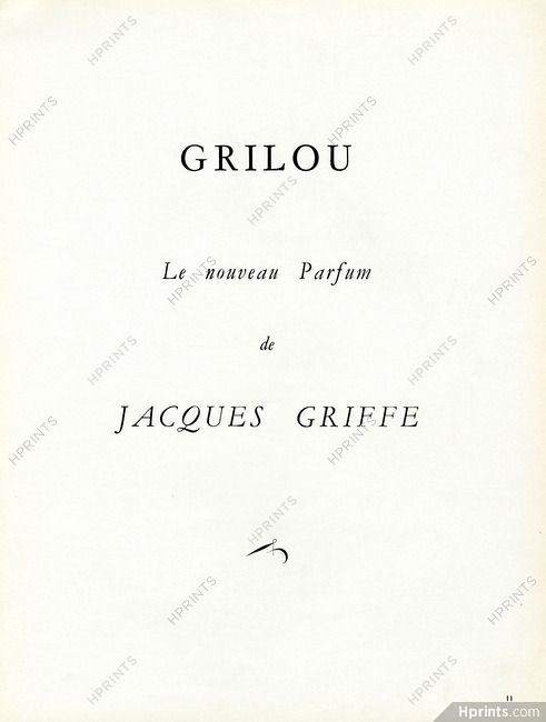 Jacques Griffe (Perfumes) 1955 "Grilou"