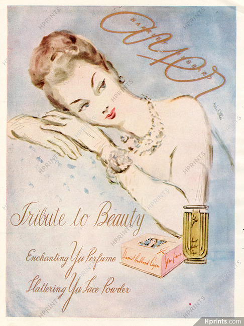 Harriet Hubbard Ayer (Perfumes, Cosmetics) 1946 "YU" Face Powder
