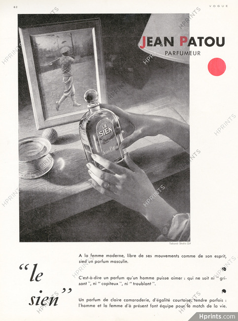 Jean Patou (Perfumes) 1929 Le Sien Photo Tabard