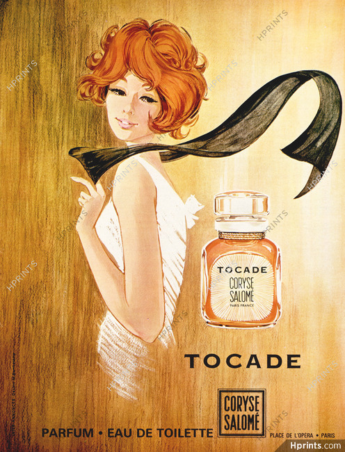 Coryse Salomé 1968 Tocade Perfume, Drawing M.Barthélémy