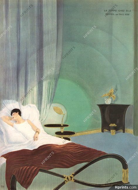 Paul Iribe 1934 "Sommeil", La Femme Chez Elle (Large)