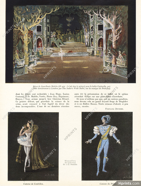 Jean-Denis Malclès 1949 Scenery & Costumes for Cinderella Ballet