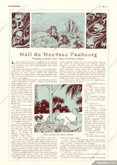 Nuit du Nouveau Faubourg, 1914 - Maurice Verne Dans la Fumerie d'Opium, 2 pages